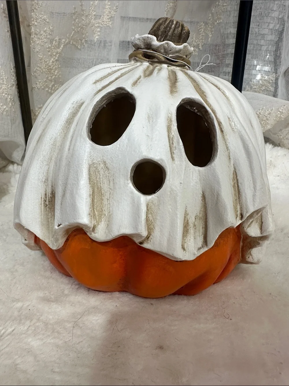 Toil and  trouble, ghost pumpkin LED lighting decor